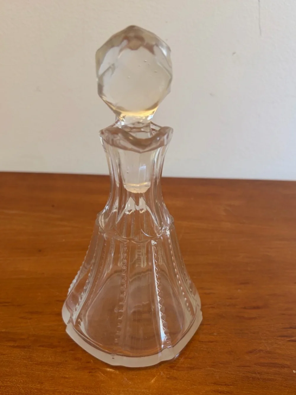 Antique Brilliant Cut Glass Cruet with Faceted Stopper by Tarentum